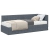 Cadre de lit d'angle avec matelas 2 pcs Gris Velours 542719542719