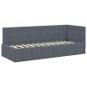 Cadre de lit d'angle avec matelas 2 pcs Gris Velours 542719542719