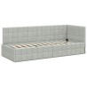 Cadre de lit d'angle avec matelas 2 pcs Gris clair Velours 542720542720