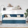 Cadre de lit d'angle avec matelas 2 pcs Bleu Velours 542721542721
