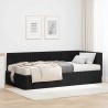 Cadre de lit d'angle avec matelas 2 pcs Noir Velours 542725542725