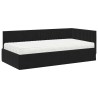 Cadre de lit d'angle avec matelas 2 pcs Noir Velours 542725542725