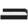 Cadre de lit d'angle avec matelas 2 pcs Noir Velours 542725542725