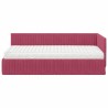Cadre de lit d'angle avec matelas 2 pcs Vert Velours 542726542726