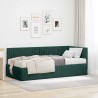 Cadre de lit d'angle avec matelas 2 pcs Vert Velours 542727542727