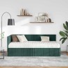 Cadre de lit d'angle avec matelas 2 pcs Vert Velours 542727542727