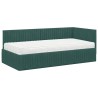 Cadre de lit d'angle avec matelas 2 pcs Vert Velours 542727542727