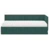 Cadre de lit d'angle avec matelas 2 pcs Vert Velours 542727542727