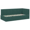 Cadre de lit d'angle avec matelas 2 pcs Vert Velours 542727542727