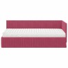 Cadre de lit d'angle avec matelas 2 pcs Vert Velours 542728542728