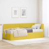 Cadre de lit d'angle avec matelas 2 pcs Jaune Velours 542729542729