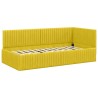 Cadre de lit d'angle avec matelas 2 pcs Jaune Velours 542729542729