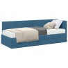 Cadre de lit d'angle avec matelas 2 pcs Bleu Velours 542730542730