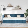 Cadre de lit d'angle avec matelas 2 pcs Bleu Velours 542730542730