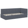 Cadre de lit d'angle avec matelas 2 pcs Gris Velours 542732542732