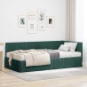 Cadre de lit d'angle avec matelas 2 pcs Vert Velours 542733542733