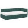 Cadre de lit d'angle avec matelas 2 pcs Vert Velours 542733542733