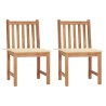 Chaises de jardin lot de 2 avec coussins Bois de teck massif 542736542736