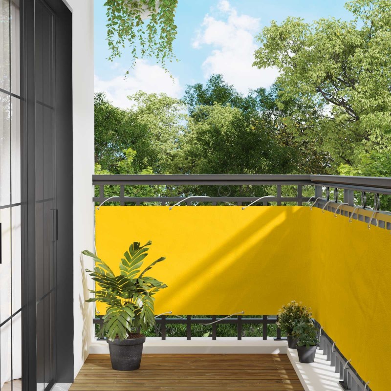 Écran de balcon Jaune 75 x 200 cm Oxford alu enduit de PU 542775542775