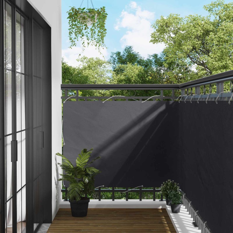 Écran de balcon Anthracite 110 x 300 cm Tissu Oxford 542794542794
