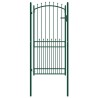 Portail de clôture Emmen avec pointes, acier, 104 x 147 cm, vert 542796542796