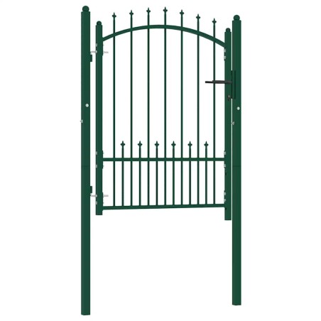 Portail de clôture Emmen avec pointes en acier 104 x 109,5 cm vert 542813542813