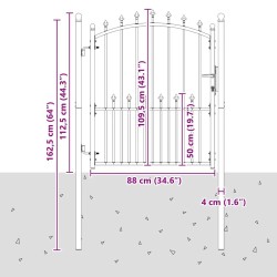 Portail de clôture Emmen avec pointes en acier 104 x 109,5 cm vert 542813542813