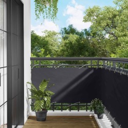 Écran de balcon Noir 75 x 200 cm Oxford alu enduit de PU 542823542823