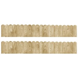 Rouleaux de bordure 2 pcs 120 cm Bois de pin imprégné 542838542838
