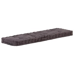 Coussins de plancher de palette lot de 2 Coton Anthracite 542841542841