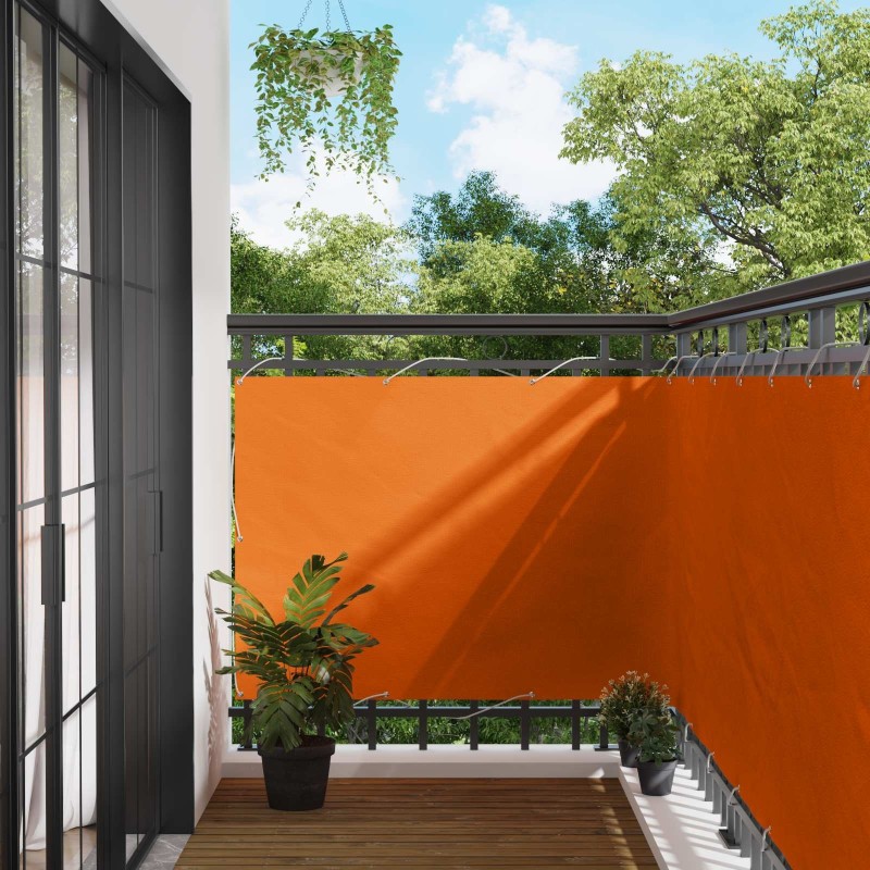 Écran de balcon Orange 110 x 500 cm Tissu Oxford 542846542846