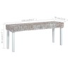 Banc 110 cm Blanc Rotin naturel kubu et bois d'acajou massif 542890542890