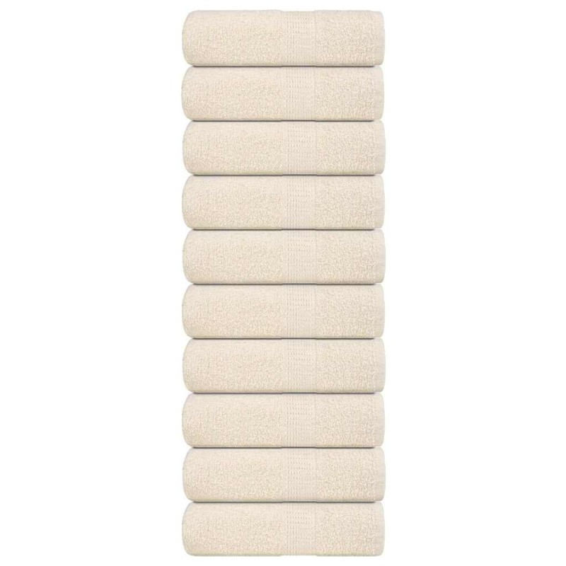 Serviettes de toilette FROGN 10 pièces Crème 30x30 cm 360 g/m² 542900542900
