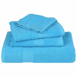 Serviettes de toilette FROGN 4 pièces Turquoise 30x30 cm 360 g/m² 542910542910