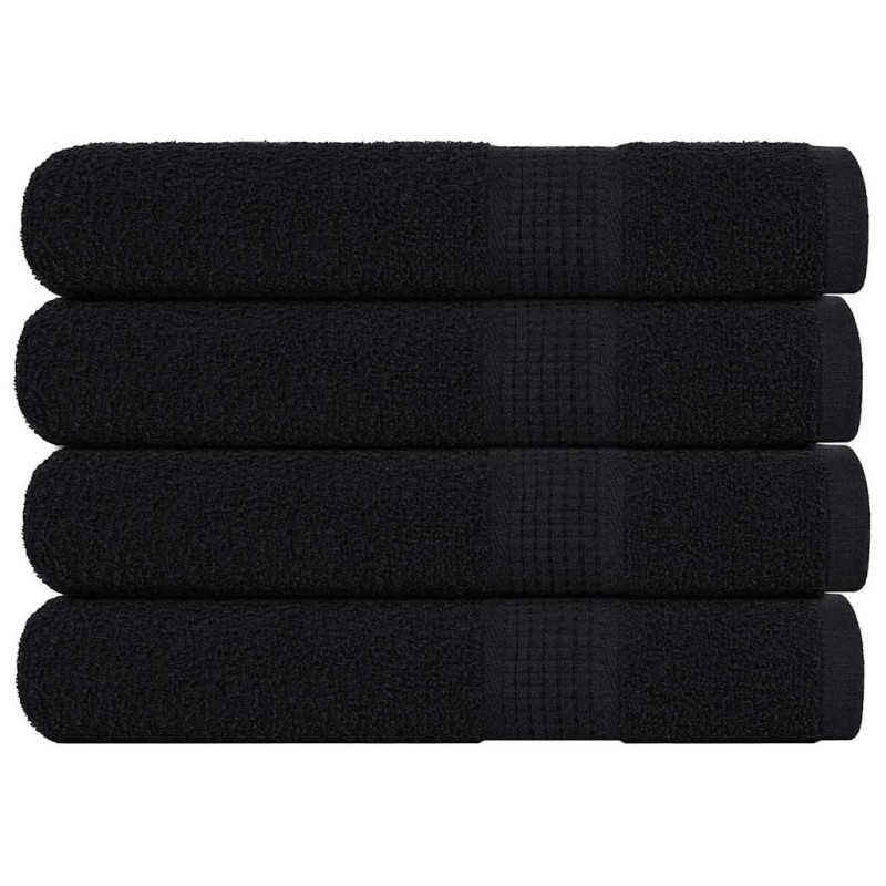 Serviettes FROGN 4 pcs noir 100x200 cm 360 g/m² 542914542914