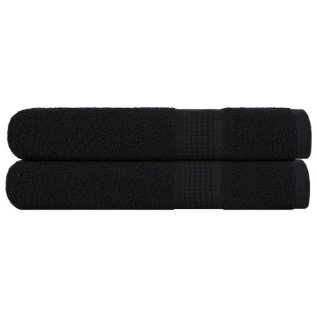 Serviettes de sauna FROGN 2 pcs noir 80x200 cm 360 g/m² 542917542917