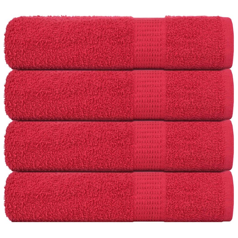 Serviettes de bain FROGN 4 pcs rouge 100x150 cm 360 g/m² 542941542941