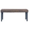 Banc 110 cm Gris Rotin naturel kubu et bois d'acajou massif 542966542966