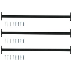 Barre de sécurité de fenêtre réglable 3 pcs Noir Acier 542978542978