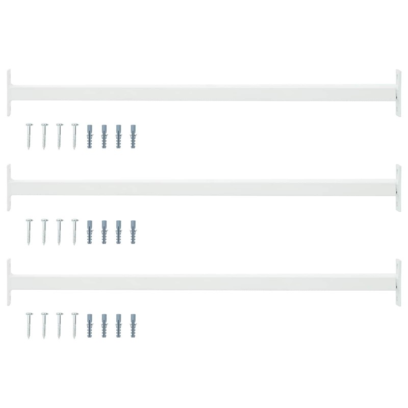 Barre de sécurité de fenêtre réglable 3 pcs Blanc Acier 542980542980