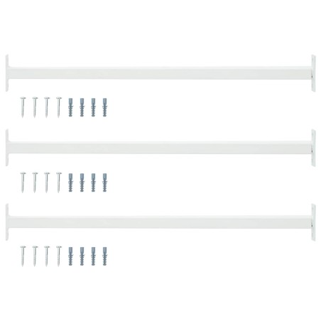 Barre de sécurité de fenêtre réglable 3 pcs Blanc Acier 542980542980