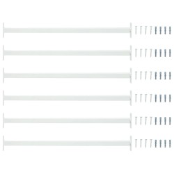 Barre de sécurité de fenêtre réglable 6 pcs Blanc Acier 542985542985