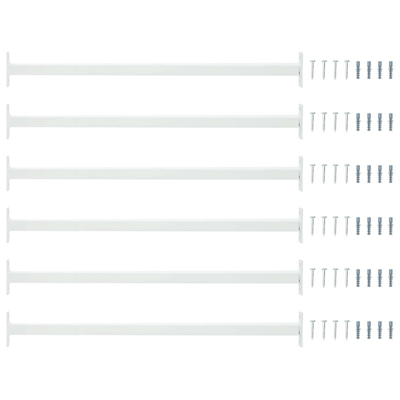 Barre de sécurité de fenêtre réglable 6 pcs Blanc Acier 542985542985
