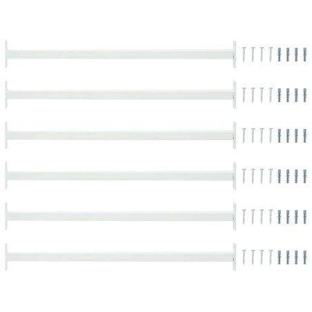Barre de sécurité de fenêtre réglable 6 pcs Blanc Acier 542985542985