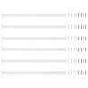 Barre de sécurité de fenêtre réglable 6 pcs Blanc Acier 542985542985