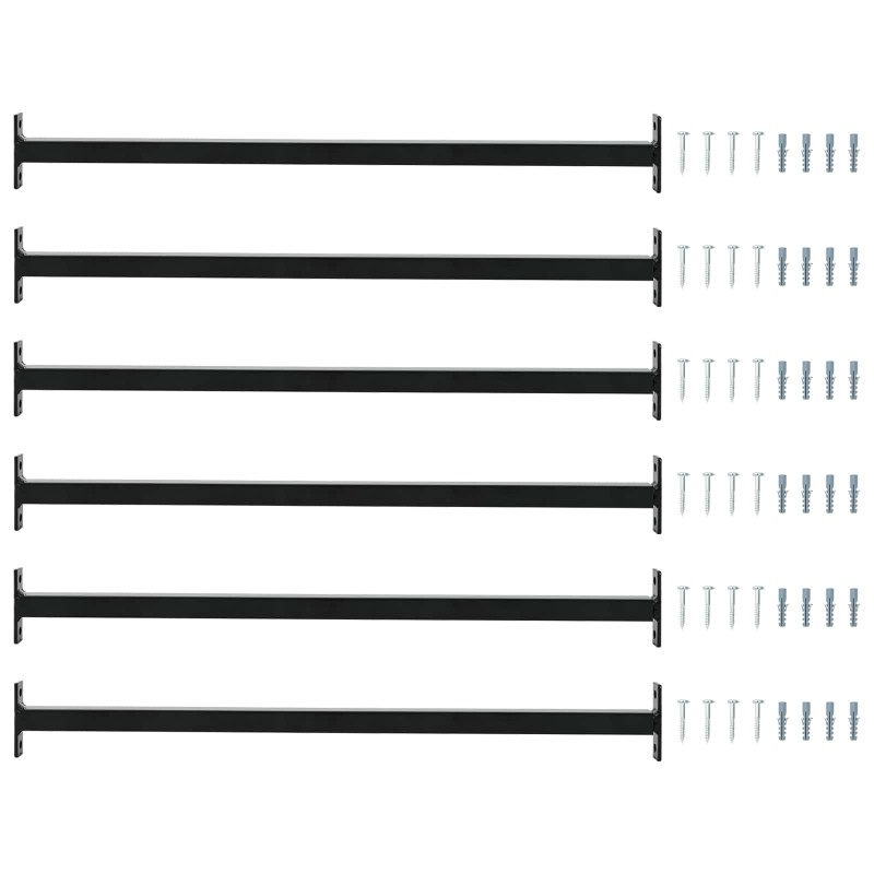 Barre de sécurité de fenêtre réglable 6 pcs Noir Acier 542986542986