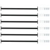 Barre de sécurité de fenêtre réglable 6 pcs Noir Acier 542986542986