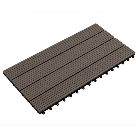 Carreau de terrasse 6 pcs Marron foncé 60 x 30 cm WPC 542993542993