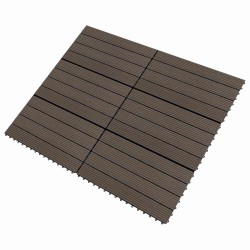 Carreau de terrasse 6 pcs Marron foncé 60 x 30 cm WPC 542993542993