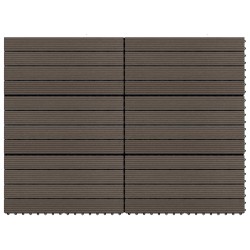 Carreau de terrasse 6 pcs Marron foncé 60 x 30 cm WPC 542993542993